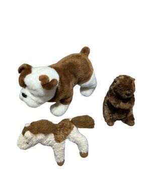 Douglas Cuddle Toys Plush Lot - Bulldog, Beaver & Horse